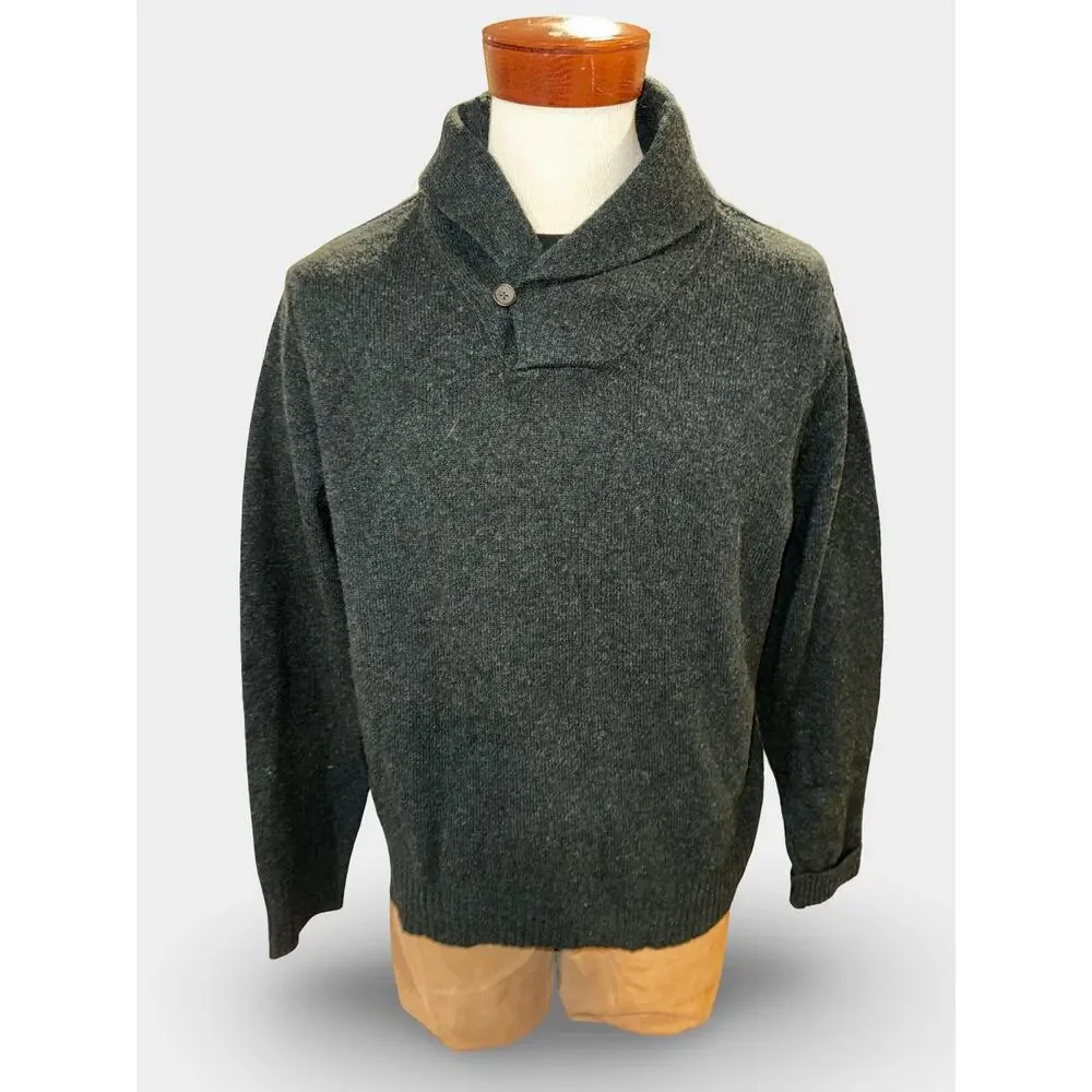 Vintage 90s J.Crew Dark Green 100% Lambswool‎ Sweater Large